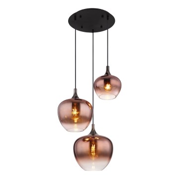 Globo - Pendel 3xE27/40W/230V kobber