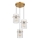 Globo - Pendel 3xE27/60W/230V diameter 47 cm guldfarvet