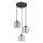 Globo - Pendel 3xE27/60W/230V skinnende krom diameter 33 cm