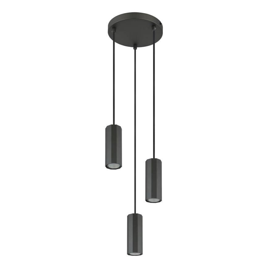 Globo - Pendel 3xGU10/25W/230V sort