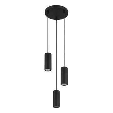 Globo - Pendel 3xGU10/25W/230V sort