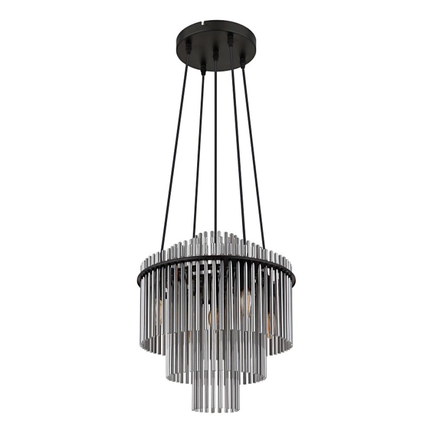 Globo - Pendel 5xE14/40W/230V sort