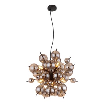 Globo - Pendel 6xE14/25W/230V diameter 55 cm sort