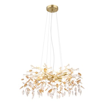 Globo - Pendel 8xG9/8W/230V diameter 61 cm guldfarvet