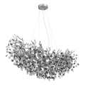 Globo - Pendel med kabel 10xE14/40W/230V sølv