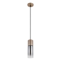 Globo - Pendel med kabel 1xE27/25W/230V, bronzefarvet, Ø 10,5 cm
