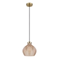 Globo - Pendel med kabel 1xE27/60W/230V Ø 22 cm, guldfarvet