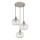 Globo - Pendel med ledning 3xE27/40W/230V beige