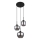 Globo - Pendel på kabel 3xE27/40W/230V sort