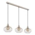 Globo - Pendel på ledning 3xE27/40W/230V beige