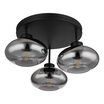 Globo - Plafondlampe 3xE27ILLU/40W/230V sort