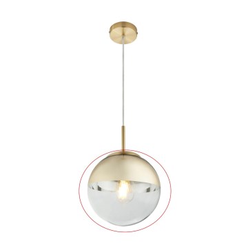 Globo - Reserveglas til lysekrone VARUS E27, guldfarvet, Ø 20 cm