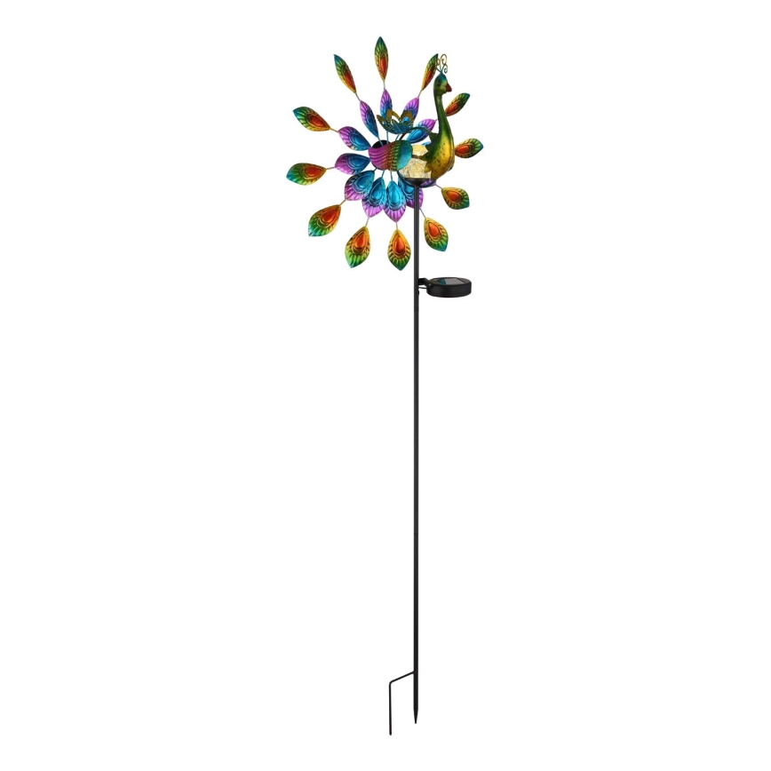 Globo - Soldrevet LED dekoration LED/0,06W/3V IP44 300 mAh påfugl