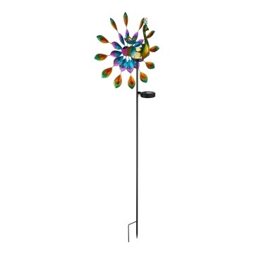 Globo - Soldrevet LED dekoration LED/0,06W/3V IP44 påfugl