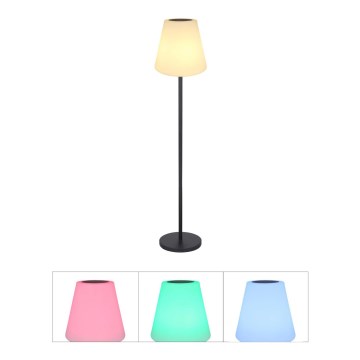 Globo - Soldrevet LED gulvlampe m. touch-funktion og RGB-farver LED/0,1W/3V IP44 + fjernbetjening