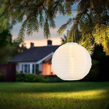 Globo - Soldrevet LED pendel LED/0,5W/3V IP44 hvid