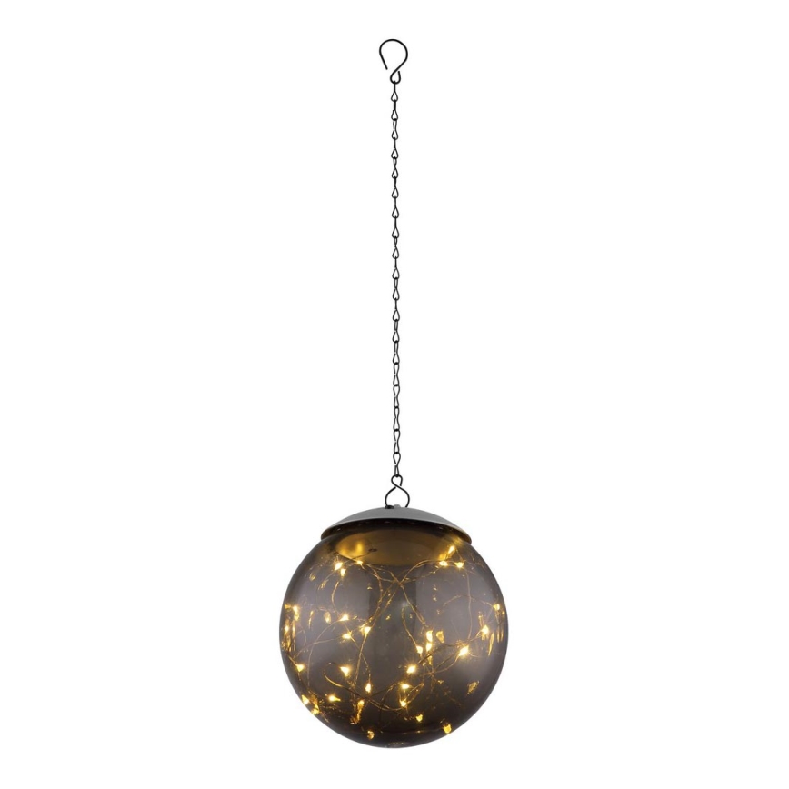 Globo - Soldrevet LED pendel m. kædeophæng 20xLED/0,06W/1,2V diameter 15 cm IP44 600 mAh