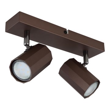 Globo - Spotlampe 2xGU10/25W/230V brun