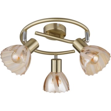 Globo - Spotlampe 3xE14/40W/230V guldfarvet