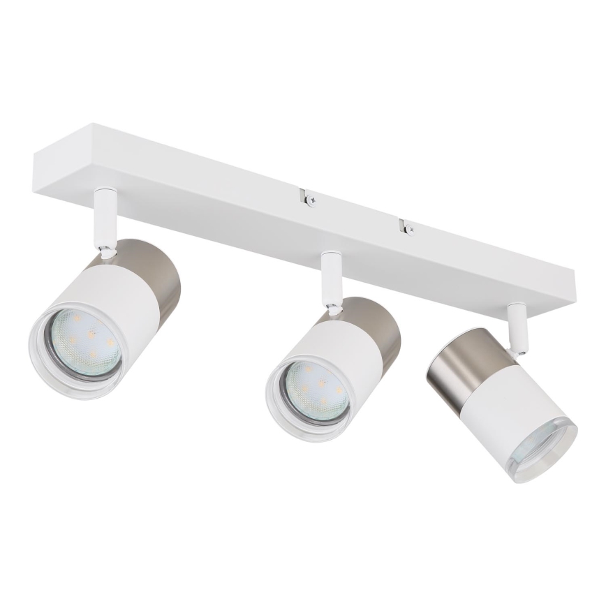 Globo - Spotlampe 3xGU10/25W/230V hvid/mat krom