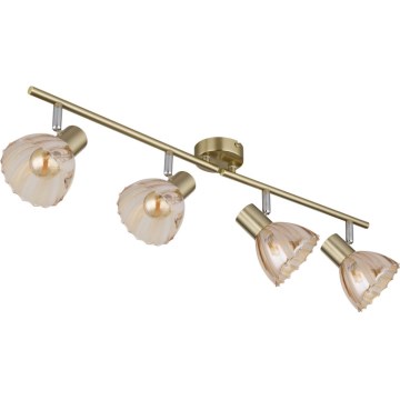 Globo - Spotlampe 4xE14/40W/230V guldfarvet
