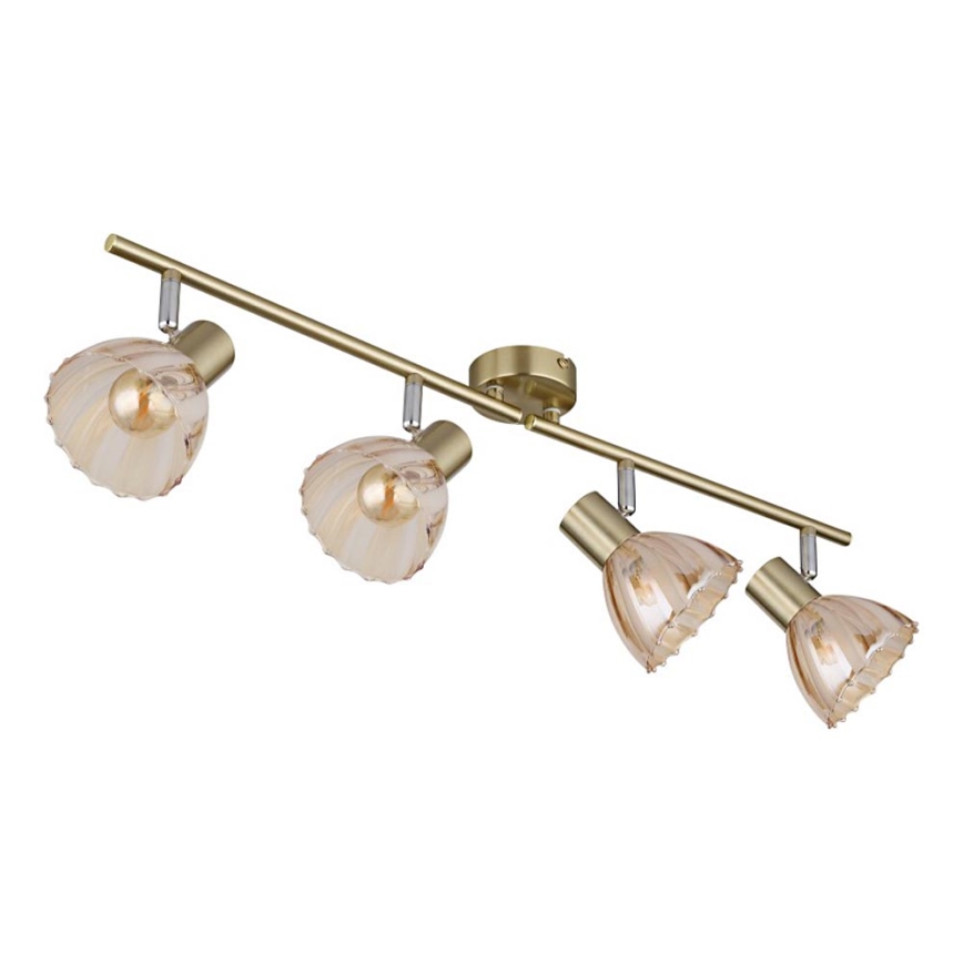 Globo - Spotlampe 4xE14/40W/230V guldfarvet
