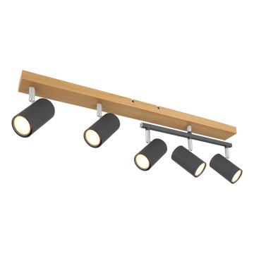Globo - Spotlampe 5xGU10/35W/230V brun/sort