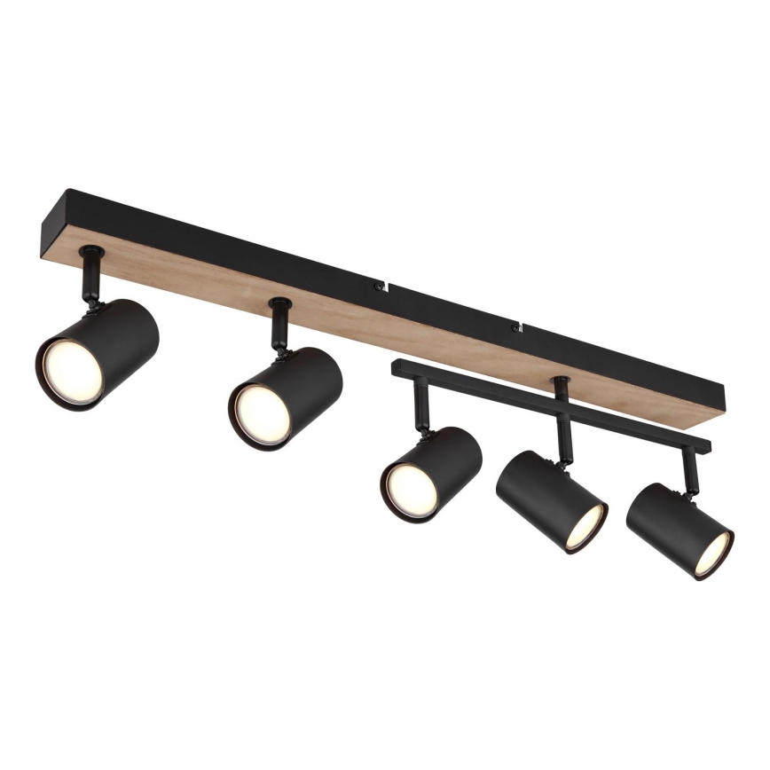 Globo - Spotlampe 5xGU10/35W/230V sort/brun