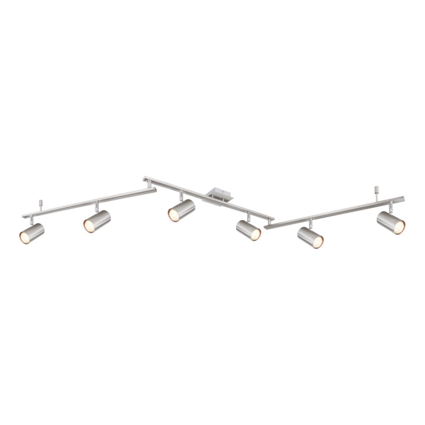 Globo - Spotlampe 6xGU10/35W/230V mat krom