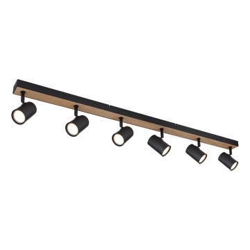 Globo - Spotlampe 6xGU10/35W/230V sort/brun