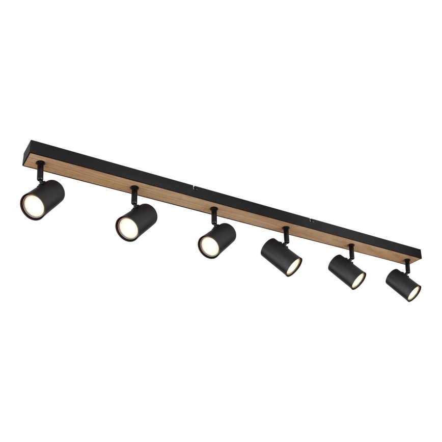 Globo - Spotlampe 6xGU10/35W/230V sort/brun