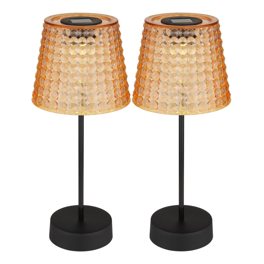 Globo - SÆT 2x LED solcellelampe LED/0,06W/3V IP44 40 mAh orange