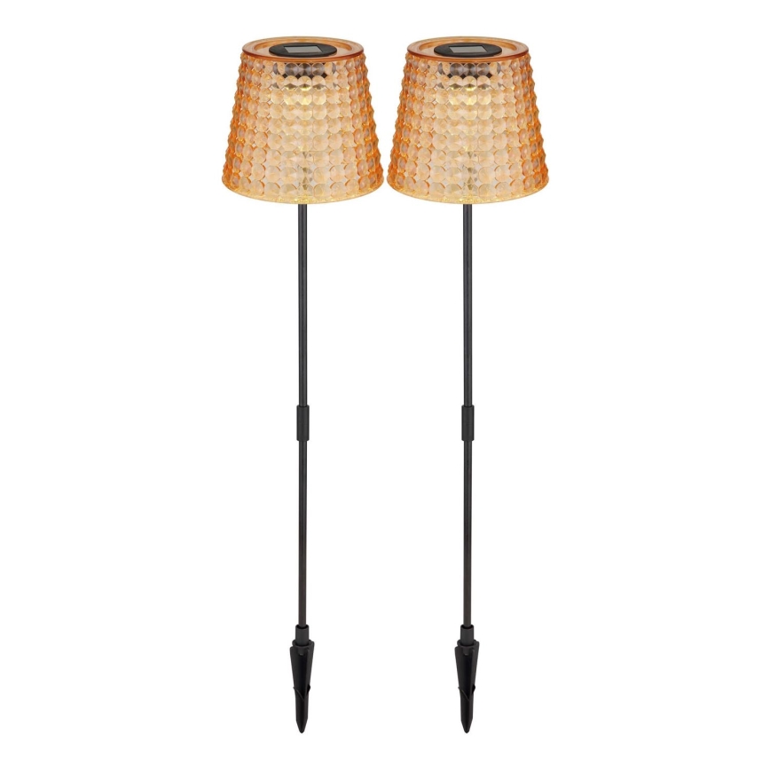 Globo - SÆT 2x LED solcellelampe LED/0,06W/3V IP44 40 mAh orange