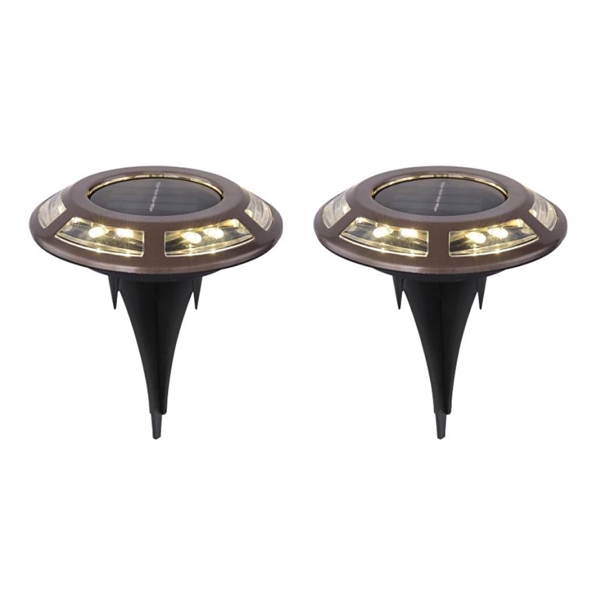 Globo - SÆT 2x LED solcellelampe LED/0,72W/3V 3200K IP44 300 mAh
