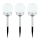 Globo - SÆT 3x LED solcellelampe LED/0,06W/3V 4000K diameter 10 cm IP44