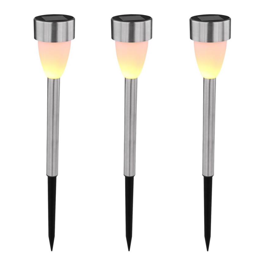 Globo - SÆT 3x Solcellelampe 3xLED/0,06W/1,2V IP44 200 mAh