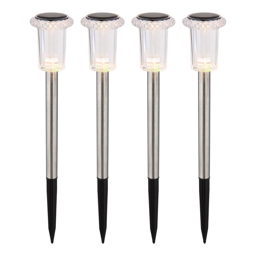 Globo - SÆT 4x LED solcellelampe LED/0,06W/1,2V IP44 100 mAh