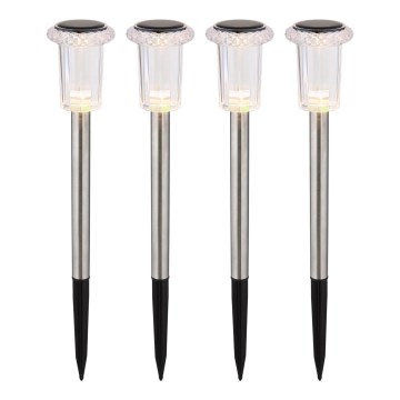 Globo - SÆT 4x LED solcellelampe LED/0,06W/1,2V IP44