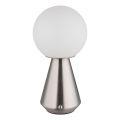 Globo - Udendørs LED bordlampe m. touch-funktion dæmpbar LED/1,5W/5V 3000/4500/6500K 1800 mAh IP41 mat krom