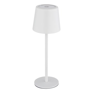 Globo - Udendørs LED bordlampe m. touch-funktion dæmpbar og genopladelig LED/2W/5V 3000/4000/6000K 2200 mAh IP44 hvid