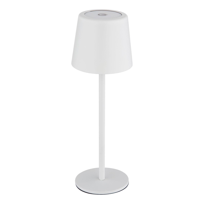 Globo - Udendørs LED bordlampe m. touch-funktion dæmpbar og genopladelig LED/2W/5V 3000/4000/6000K 2200 mAh IP44 hvid