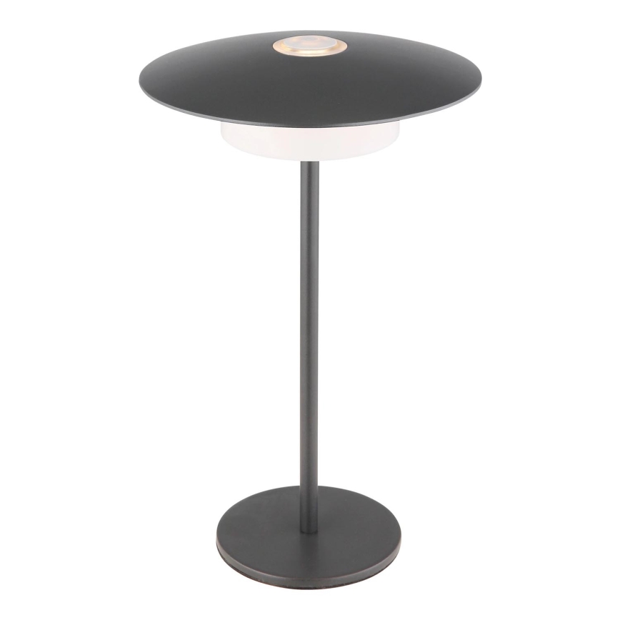 Globo - Udendørs LED bordlampe m. touch-funktion genopladelig LED/3W/3,7V 1800/2700/3000K IP44 1800 mAh grå