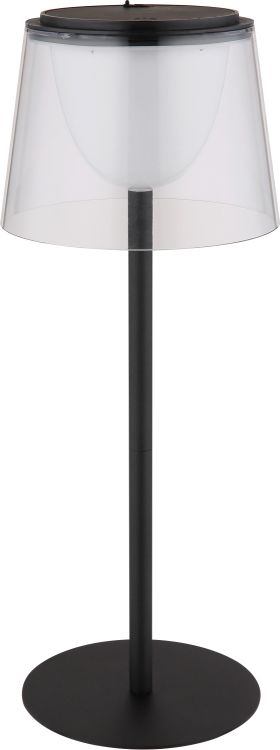 Globo - Udendørs LED bordlampe touch-funktion dæmpbar LED/1,8W/5V IP44 1800 mAh sort/transparent