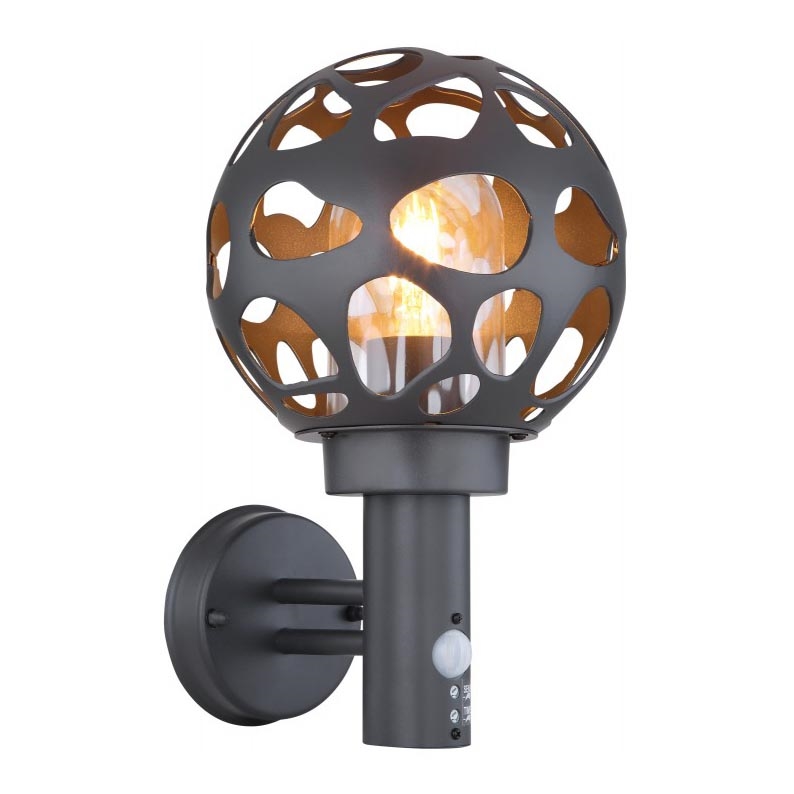 Globo - Udendørs væglampe med sensor 1xE27/15W/230V IP44
