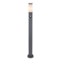 Globo - Udendørslampe med sensor 1xE27/15W/230V IP44 110 cm antracit
