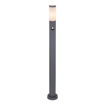 Globo - Udendørslampe med sensor 1xE27/15W/230V IP44 110 cm antracit