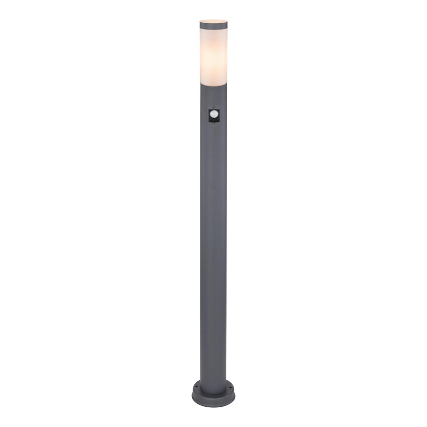 Globo - Udendørslampe med sensor 1xE27/15W/230V IP44 110 cm antracit