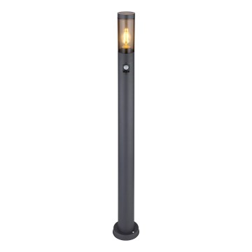 Globo - Udendørslampe med sensor 1xE27/15W/230V IP44 110 cm sort