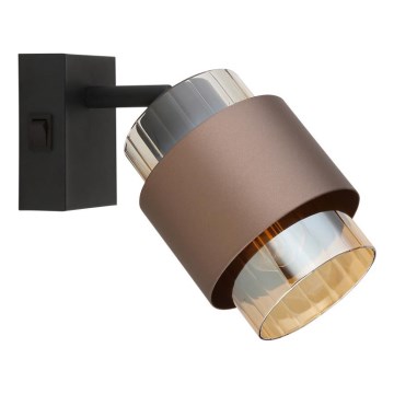 Globo - Væglampe med spot 1xE27/40W/230V sort/bronze