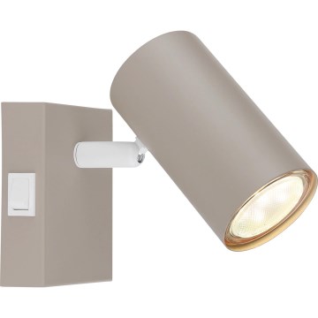 Globo - Væglampe med spot 1xGU10/35W/230V beige